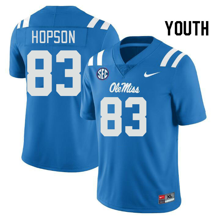 Youth #83 Jarnorris Hopson Ole Miss Rebels College Football Jerseys Stitched-Power Blue